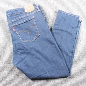 Levi’s 711 Skinny Jeans Womens 34 Blue Mid Rise Ankle Stretch